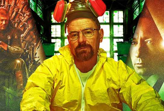 Images of Ned Stark from Game of Thrones, Walter White from Breaking Bad, and Fox Mulder from the X files are spliced together.